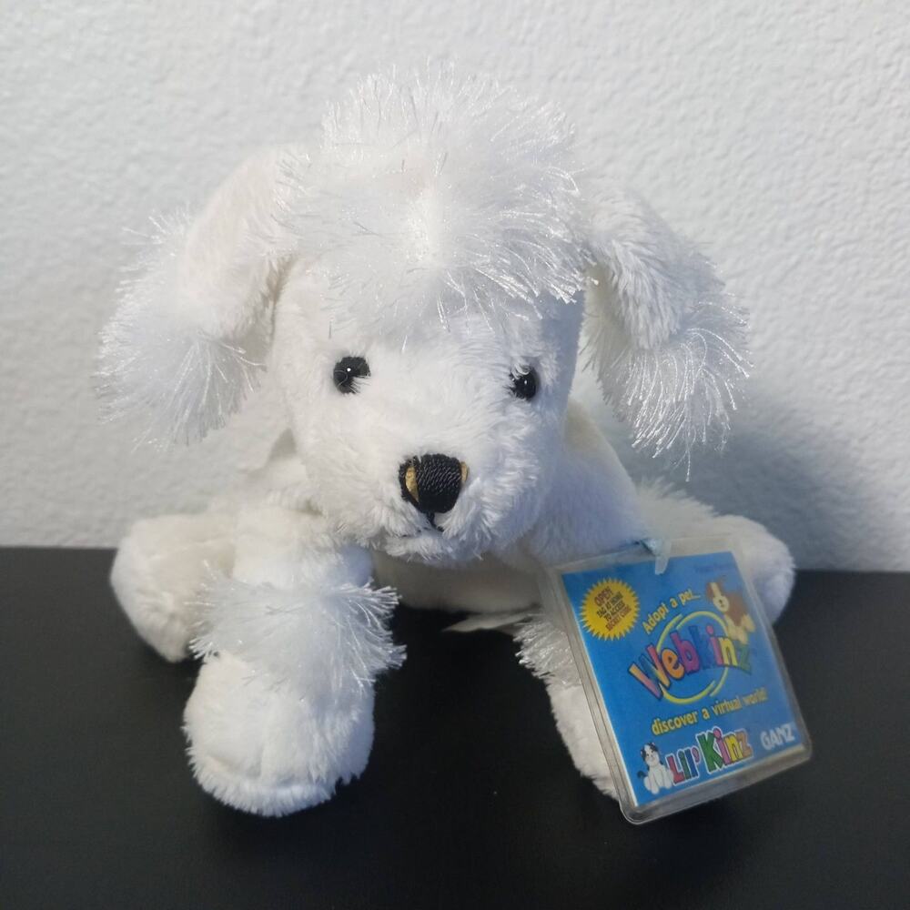 WEBKINZ Lil' Kinz White Poodle Sealed Code GANZ 2009 Plush Dog Stuffed Animal